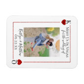 Magnet Flexible Monogramme Lecture Carte Mariage Photo Enregistrer (Horizontal)