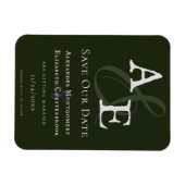 Magnet Flexible Monogramme minimaliste Emerald Green (Horizontal)