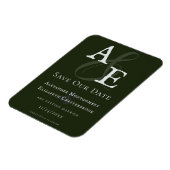 Magnet Flexible Monogramme minimaliste Emerald Green (Côté Gauche)