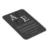 Magnet Flexible Monogramme minimaliste gris (Côté Droit)