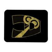 Magnet Flexible monogramme rétro - A (Horizontal)