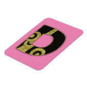 Magnet Flexible monogramme rétro - D (Côté Gauche)