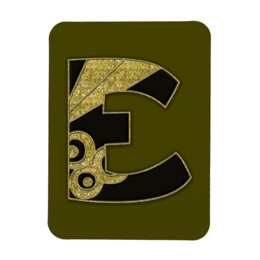 Magnet Flexible monogramme rétro - E (Vertical)