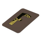 Magnet Flexible monogramme rétro - F (Côté Gauche)