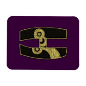 Magnet Flexible monogramme rétro - H (Horizontal)