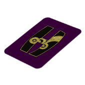 Magnet Flexible monogramme rétro - H (Côté Gauche)