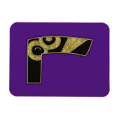 Magnet Flexible monogramme rétro - L (Horizontal)