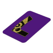Magnet Flexible monogramme rétro - L (Côté Gauche)