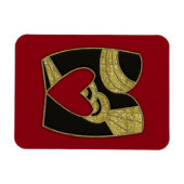 Magnet Flexible monogramme rétro - M (Horizontal)