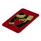 Magnet Flexible monogramme rétro - M (Côté Gauche)