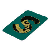 Magnet Flexible monogramme rétro - S (Côté Gauche)