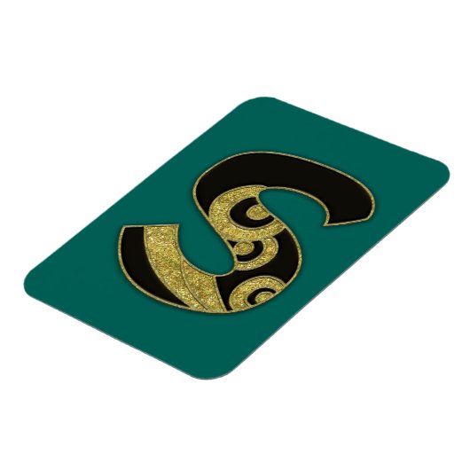 Magnet Flexible monogramme rétro - S (Côté Gauche)