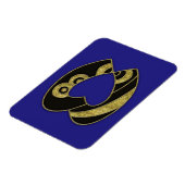 Magnet Flexible monogramme rétro - W (Côté Gauche)