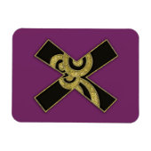 Magnet Flexible monogramme rétro - x (Horizontal)