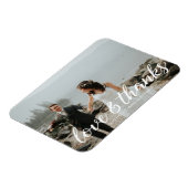 Magnet Flexible Monogramme Romantique ⎥Magnet Photo Merci pour vot (Côté Gauche)