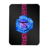 Magnet Flexible monogramme rose bleu (Vertical)
