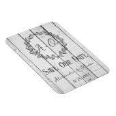 Magnet Flexible Monogramme Rustique Blanc Enregistrer l'aimant Dat (Côté Droit)