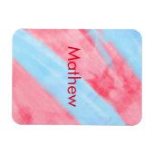 Magnet Flexible monogramme simple de lettre initiale ajoutez votre (Horizontal)