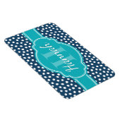 Magnet Flexible Monogramme Turquoise de Motif à pointes blanches d (Côté Droit)