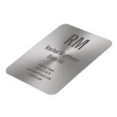 Magnet Flexible Monographie de métal brossé d'entreprise Nom Titre (Côté Gauche)