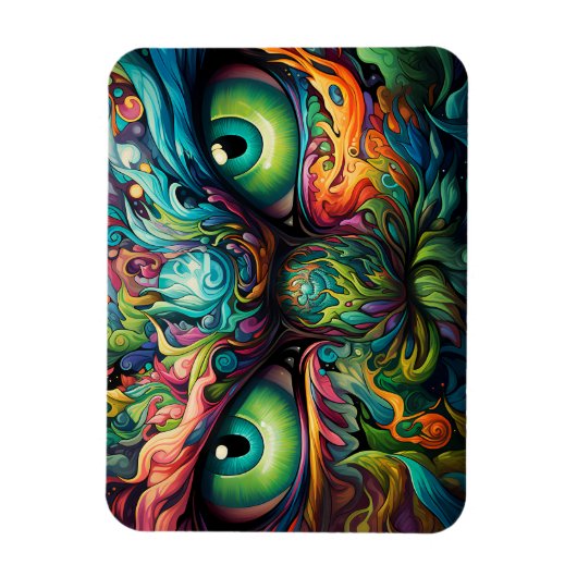 Magnet Flexible Monstre aux yeux verts (Vertical)