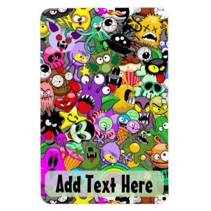 Magnet Flexible Monstres caractères mignons Motif d'Halloween