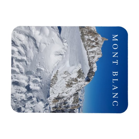 Magnet Flexible Mont Blanc en vue d'hiver aimant frigo (Horizontal)