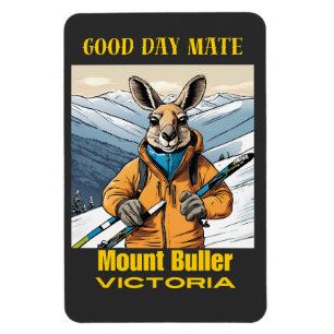 Magnet Flexible Mont Buller Australie Kangaroo Skier