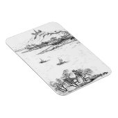 Magnet Flexible Mont Chang et lac Chou, de 'Jardins Anglo-Chi (Côté Droit)