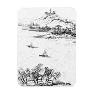 Magnet Flexible Mont Chang et lac Chou, de 'Jardins Anglo-Chi