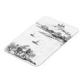 Magnet Flexible Mont Chang et lac Chou, de 'Jardins Anglo-Chi (Côté Gauche)