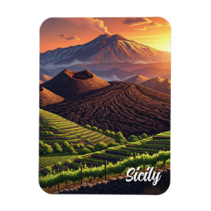 Magnet Flexible Mont Etna Sicile Italie