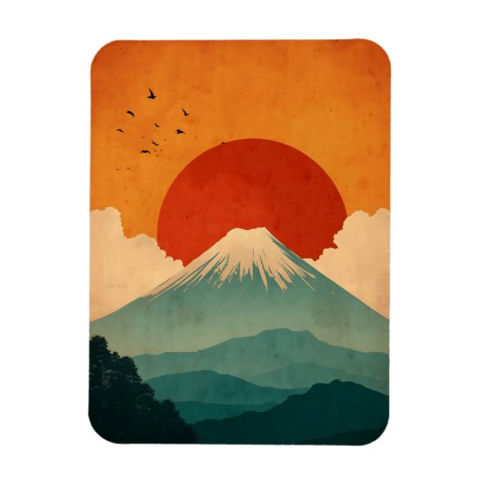 Magnet Flexible Mont Fuji vintage (Vertical)
