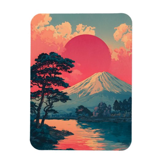 Magnet Flexible Mont Fuji vintage (Vertical)