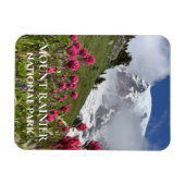 Magnet Flexible Mont Rainier couvert de neige, Pinceau Indien (Horizontal)