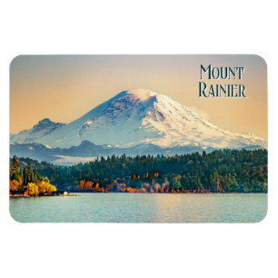 Magnet Flexible Mont Rainier Lac Washington Pacifique Nord-Ouest