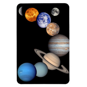 Magnet Flexible Montage du système solaire photos de planètes JPL