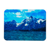 Magnet Flexible Montagne Impressionnisme Abstrait (Horizontal)