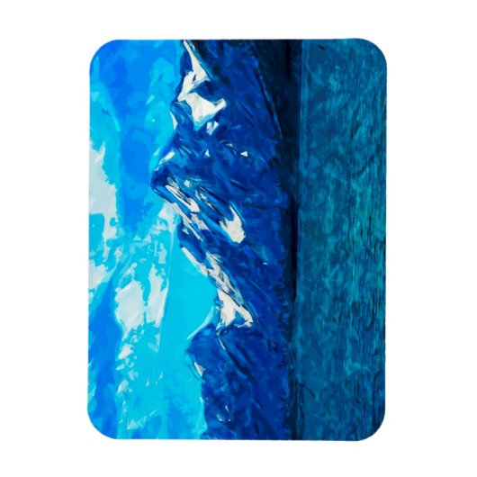 Magnet Flexible Montagne Impressionnisme Abstrait (Vertical)