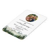Magnet Flexible Montagne Pin 24e Anniversaire de Mariage Enregistr (Côté Gauche)