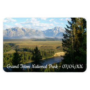 Magnet Flexible Montagnes et rivière de Jackson Hole