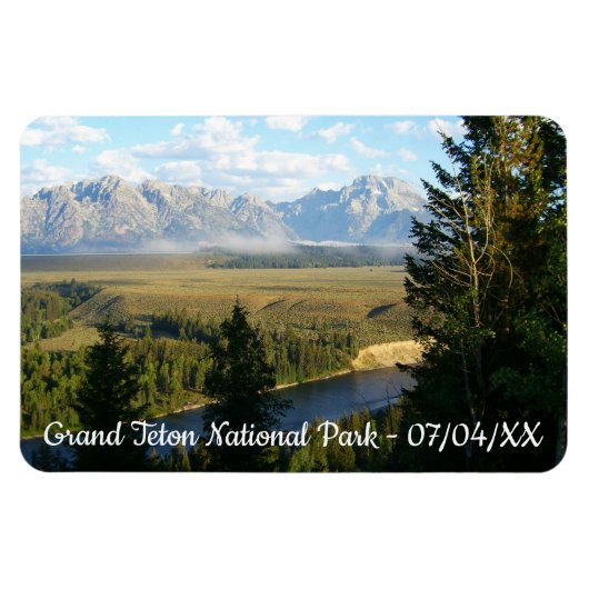 Magnet Flexible Montagnes et rivière de Jackson Hole (Horizontal)