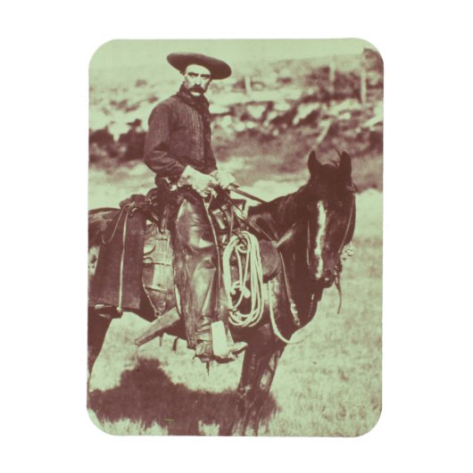 Magnet Flexible Montana Cowboy, vers 1880 (photo b/w) (Vertical)
