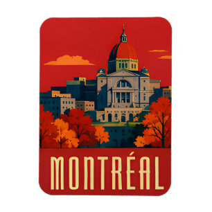 Magnet Flexible ️ MONTRÉAL — Architecture Historique en Automne Ré
