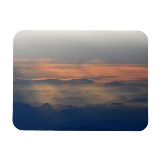 Magnet Flexible Monts Cascade au coucher du soleil (Horizontal)