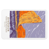 Magnet Flexible Monument national de Dinosaur Vintage (Horizontal)