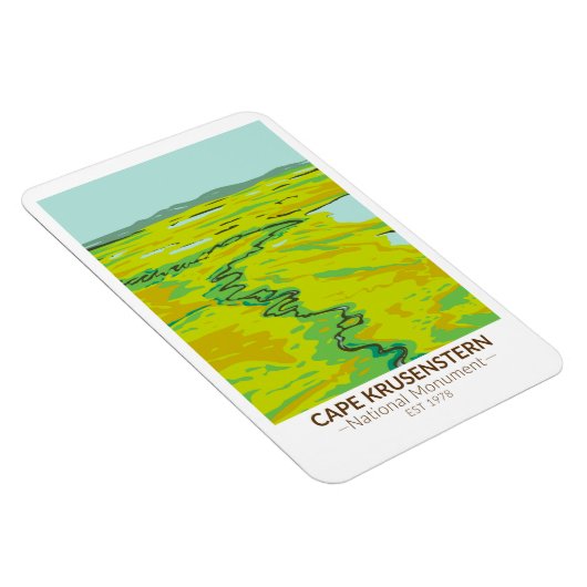 Magnet Flexible Monument national du Cap Krusenstern Tundra River (Côté Droit)