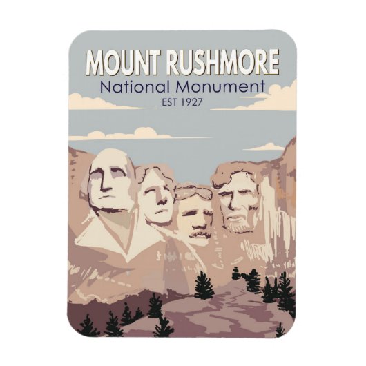 Magnet Flexible Monument national du Mont Rushmore Dakota du Sud (Vertical)