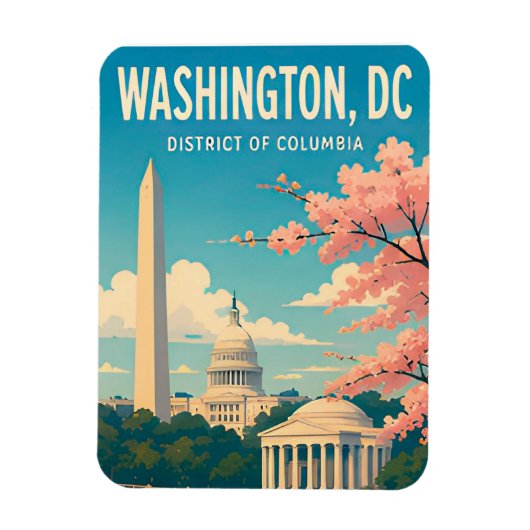 Magnet Flexible Monuments du Capitole de Washington DC Skyline (Vertical)
