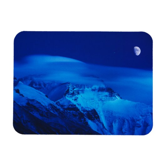 Magnet Flexible Moon Over Mt. Everest Tibet (Horizontal)